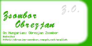 zsombor obrezjan business card